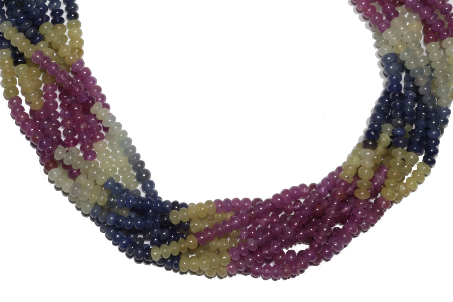 Multi Sapphire 5mm Smooth Rondelles