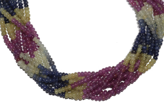 Multi Sapphire 5mm Smooth Rondelles