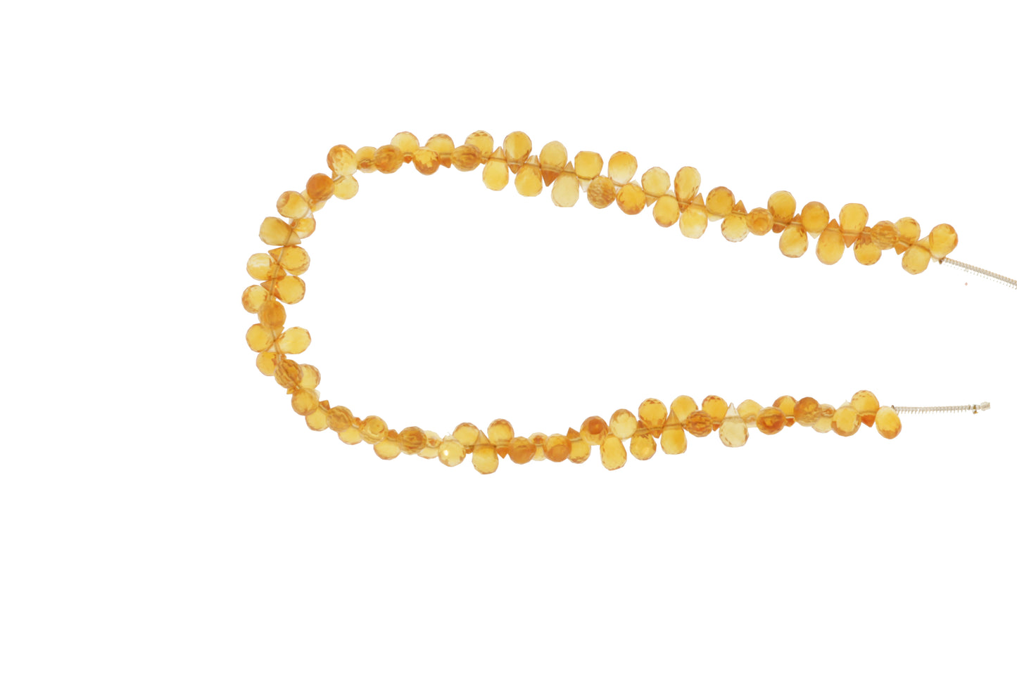 Dark Yellow Citrine 5x3mm Faceted Teardrop Briolettes