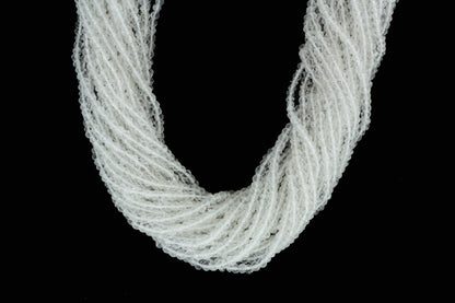 Clear Rock Crystal Quartz 3mm Faceted Rondelles