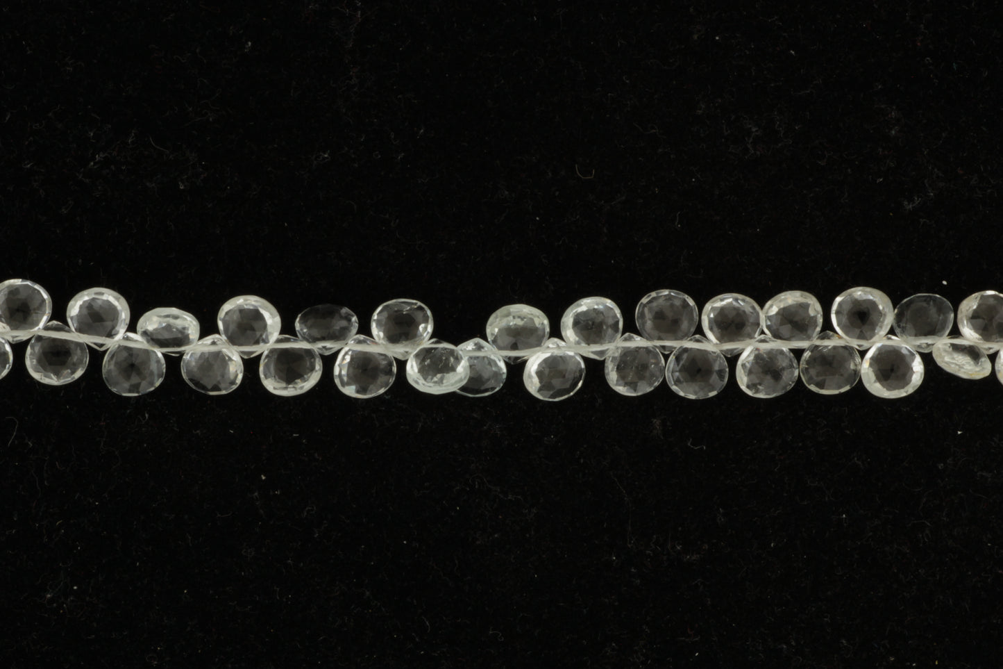 White Topaz 7mm Faceted Heart Shaped Briolettes