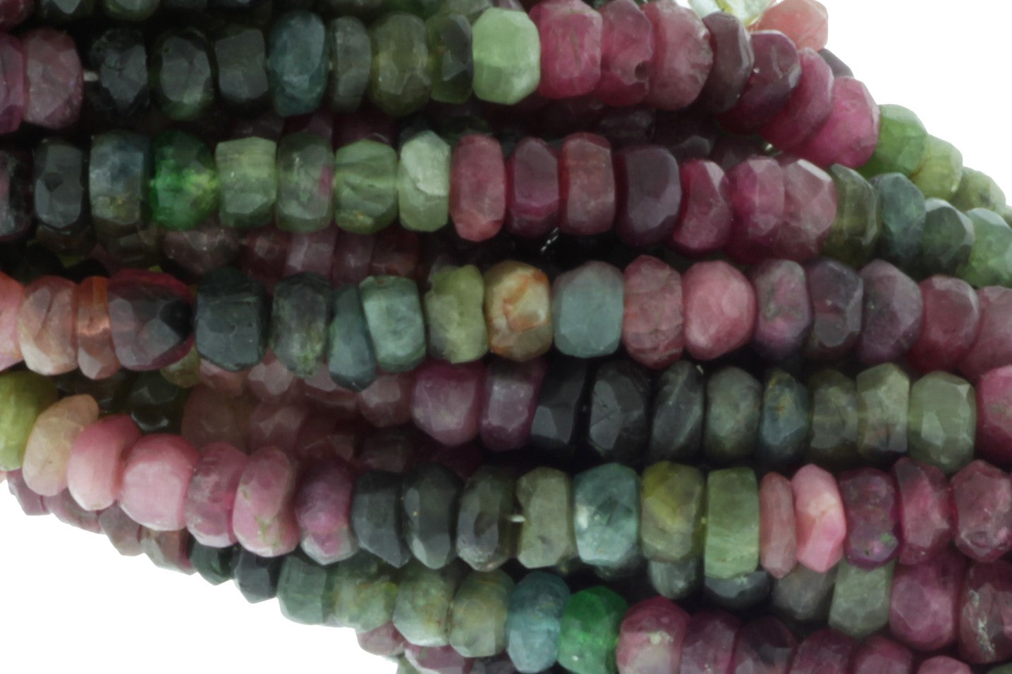 Watermelon Tourmaline 5mm Faceted Rondelles
