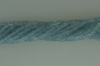 Blue Aquamarine 5mm Faceted Rondelles