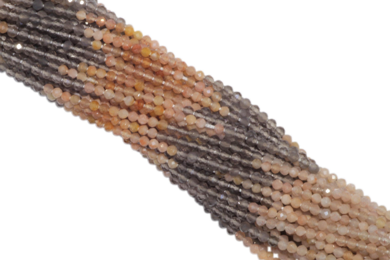 Multi Moonstone 2mm Faceted Rounds
