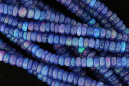 Purple Ethiopian Opal 3mm Smooth Rondelles