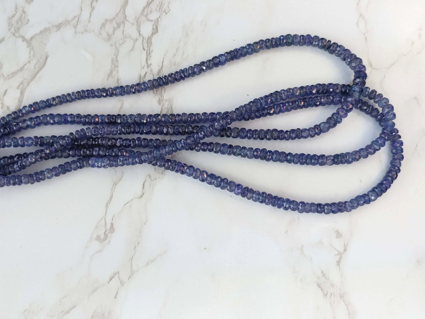 Blue Tanzanite 5mm Faceted Rondelles