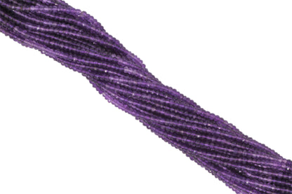Ombre Amethyst 3.5mm Faceted Rondelles