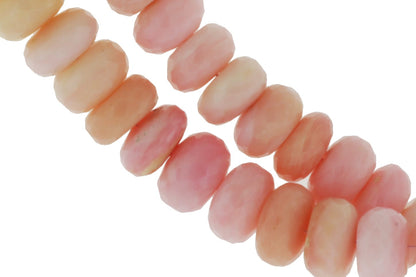 Ombre Pink Opal 10mm Faceted Rondelles