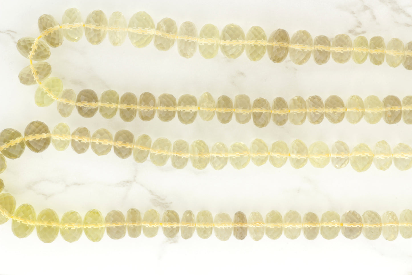 Yellow Lemon Quartz 8mm Faceted Rondelles