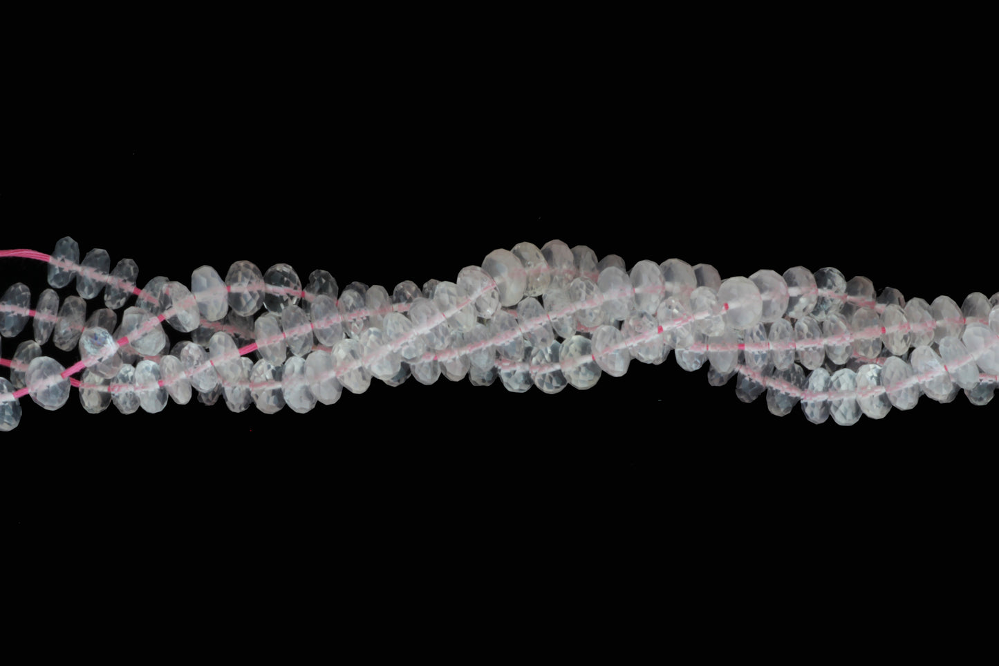 Pink Rose Quartz 7mm Faceted Rondelles