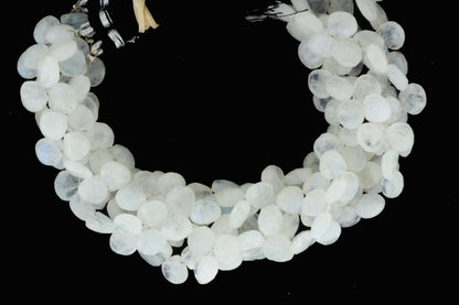 Blue Rainbow Moonstone 9mm Faceted Heart Shaped Briolettes