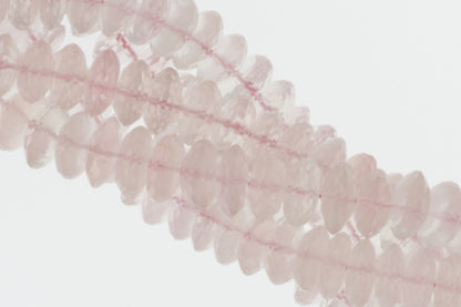 Pink Rose Quartz 7mm German Cut Faceted Rondelles