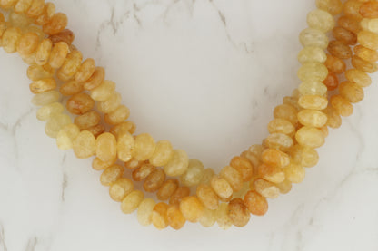 Ombre Yellow Heliodor 8mm Faceted Rondelles