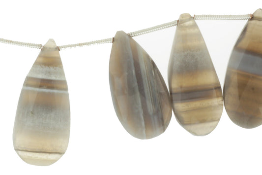 Owyhee Opal 22x11mm Faceted Pear Shaped Briolettes
