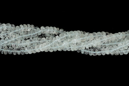 Pale Blue Aquamarine 7mm Faceted Rondelles