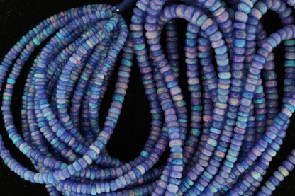 Purple Ethiopian Opal 3mm Smooth Rondelles