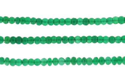 Green Onyx 9mm Faceted Rondelles