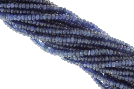 Royal Blue Sapphire 3mm Faceted Rondelles