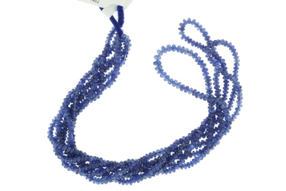 Cornflower Blue Sapphire 3mm Smooth Rondelles