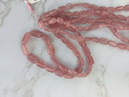 Deep Pink Rose Quartz 11x9mm Smooth Nuggets