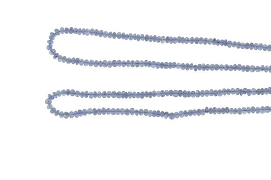 Blue Tanzanite 4mm Smooth Rondelles