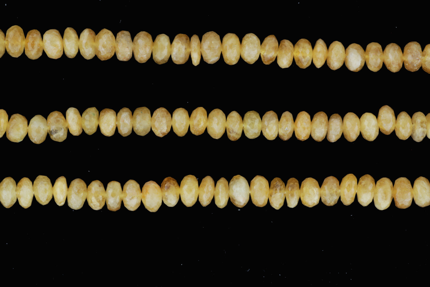 Yellow Heliodor 7mm Faceted Rondelles