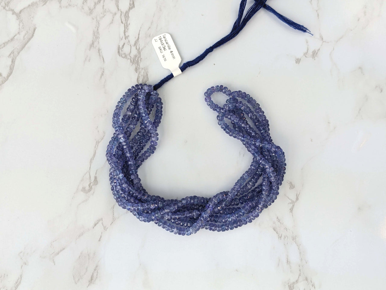 Blue Tanzanite 3mm Faceted Rondelles