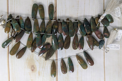 Bi-Color Agate 25x12mm Faceted Pear Shaped Briolettes