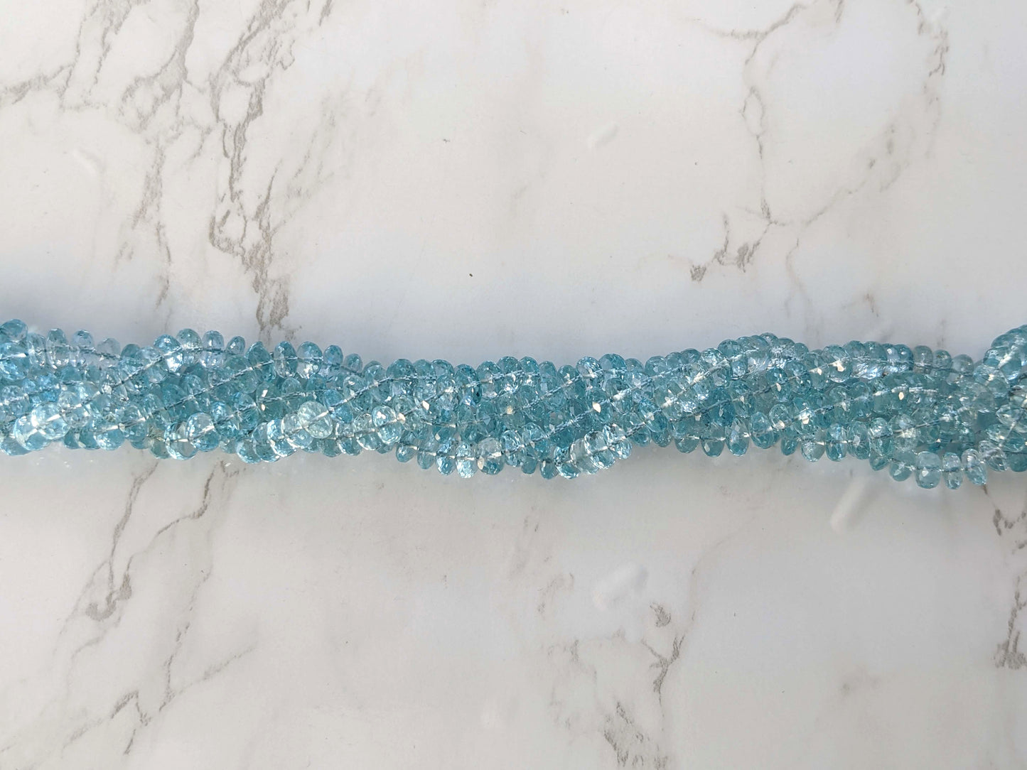 Sky Blue Topaz 7mm Faceted Rondelles