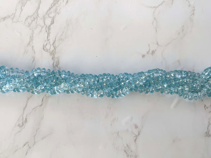 Sky Blue Topaz 7mm Faceted Rondelles