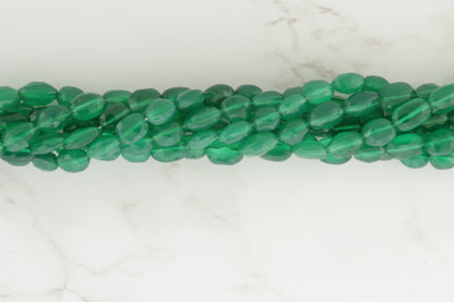 Green Onyx 8x6mm Faceted Ovals