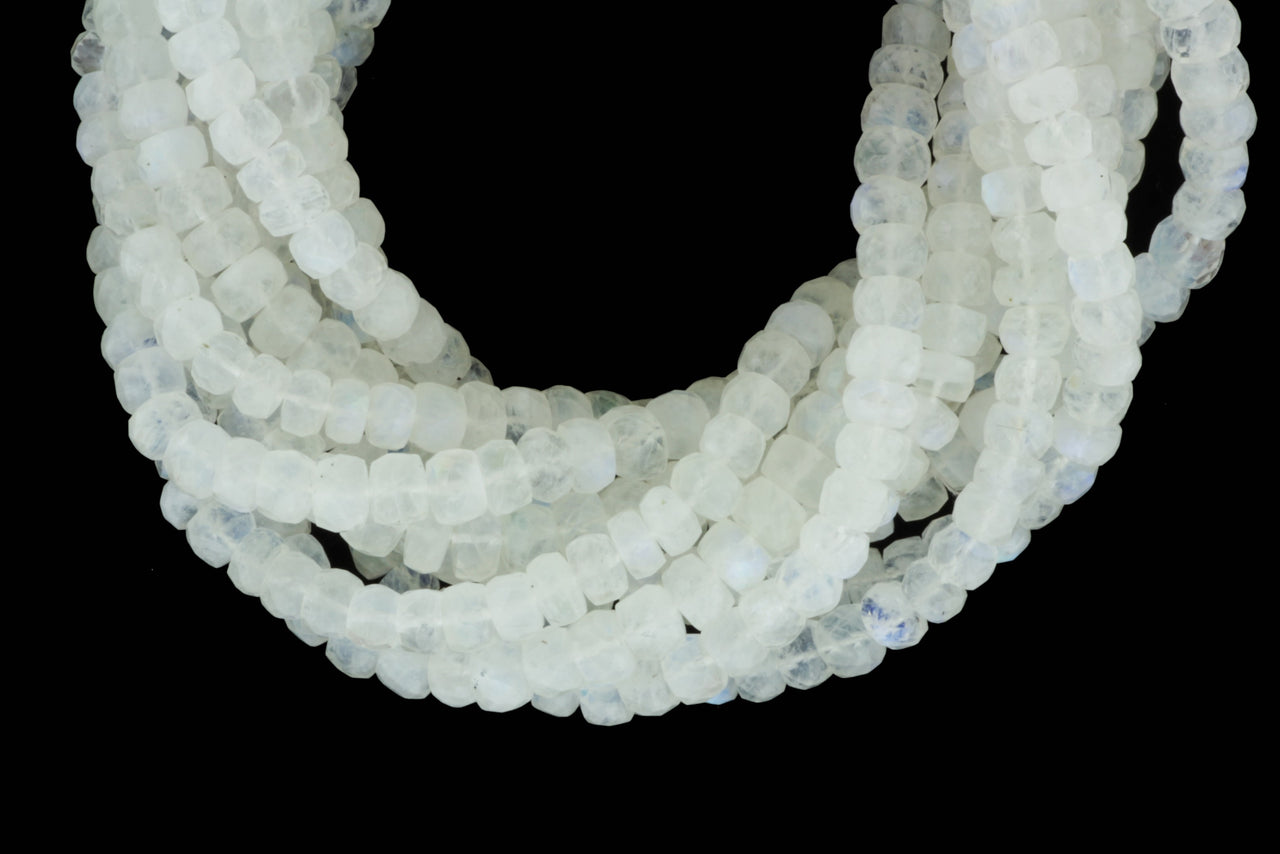 Rainbow Moonstone 5mm Faceted Rondelles