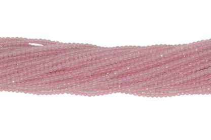Rose Quartz 2mm Faceted Rounds