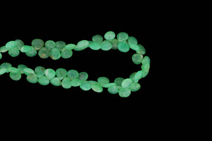 Apple Green Chrysoprase 7mm Faceted Heart Shaped Briolettes