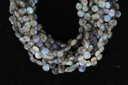 Blue Labradorite 6mm Faceted Heart Shaped Briolettes