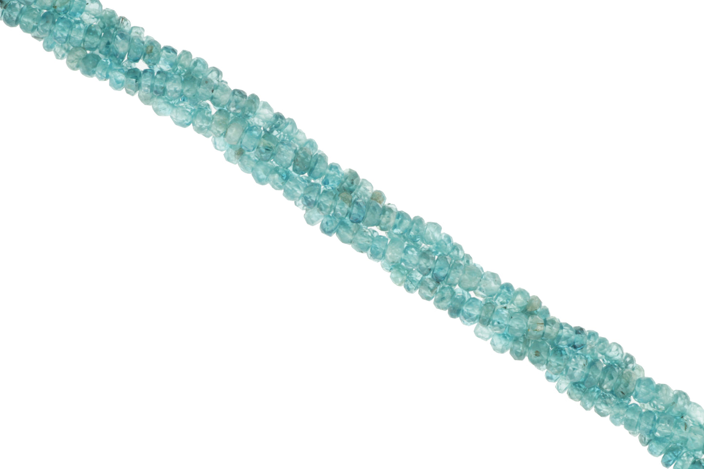 Blue Zircon 5mm Faceted Rondelles