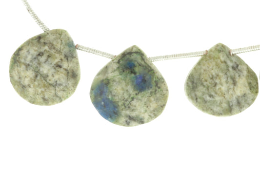 K2 Jasper 15mm Faceted Heart Shaped Briolettes