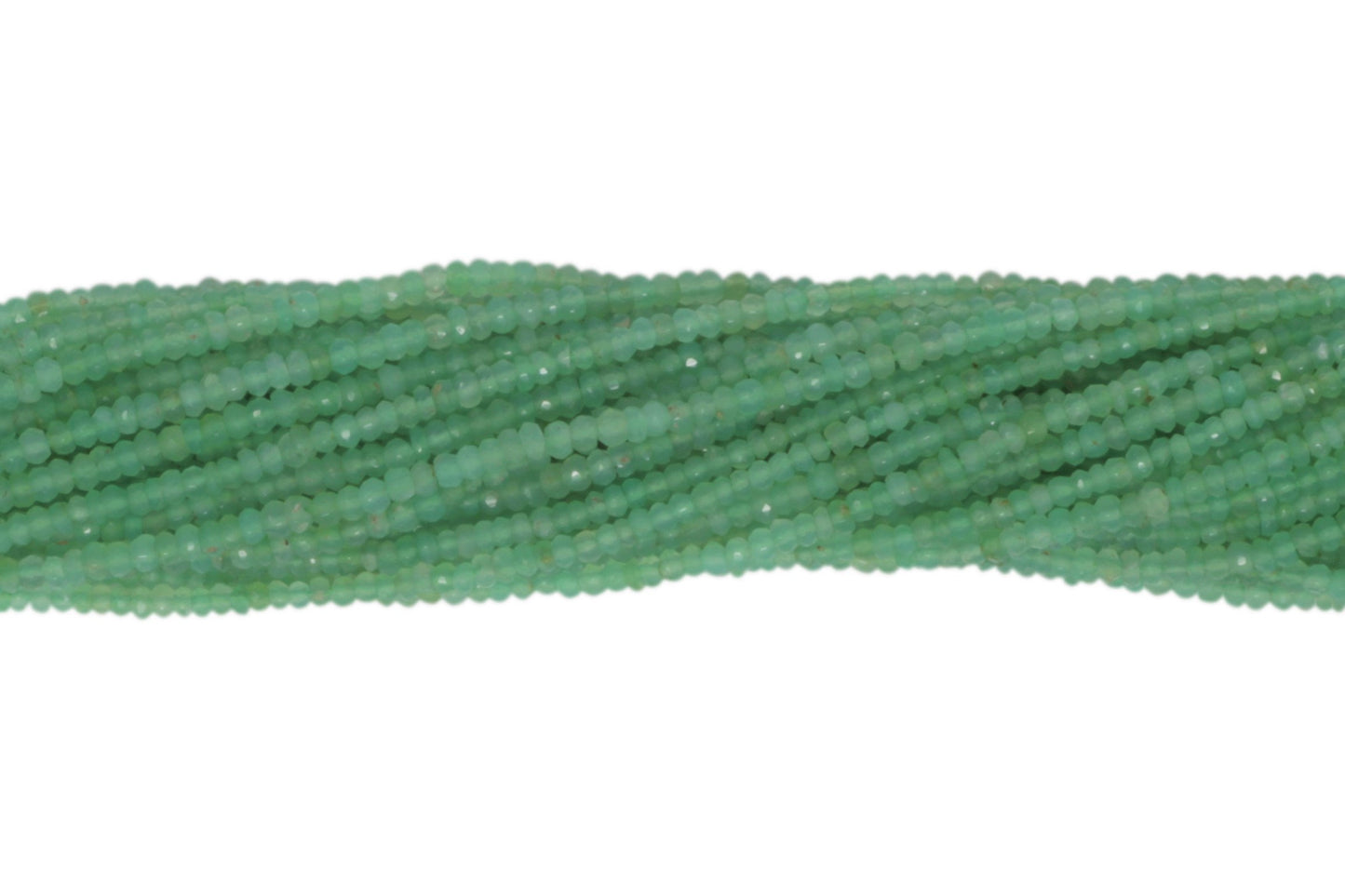 Chrysoprase 4mm Faceted Rondelles