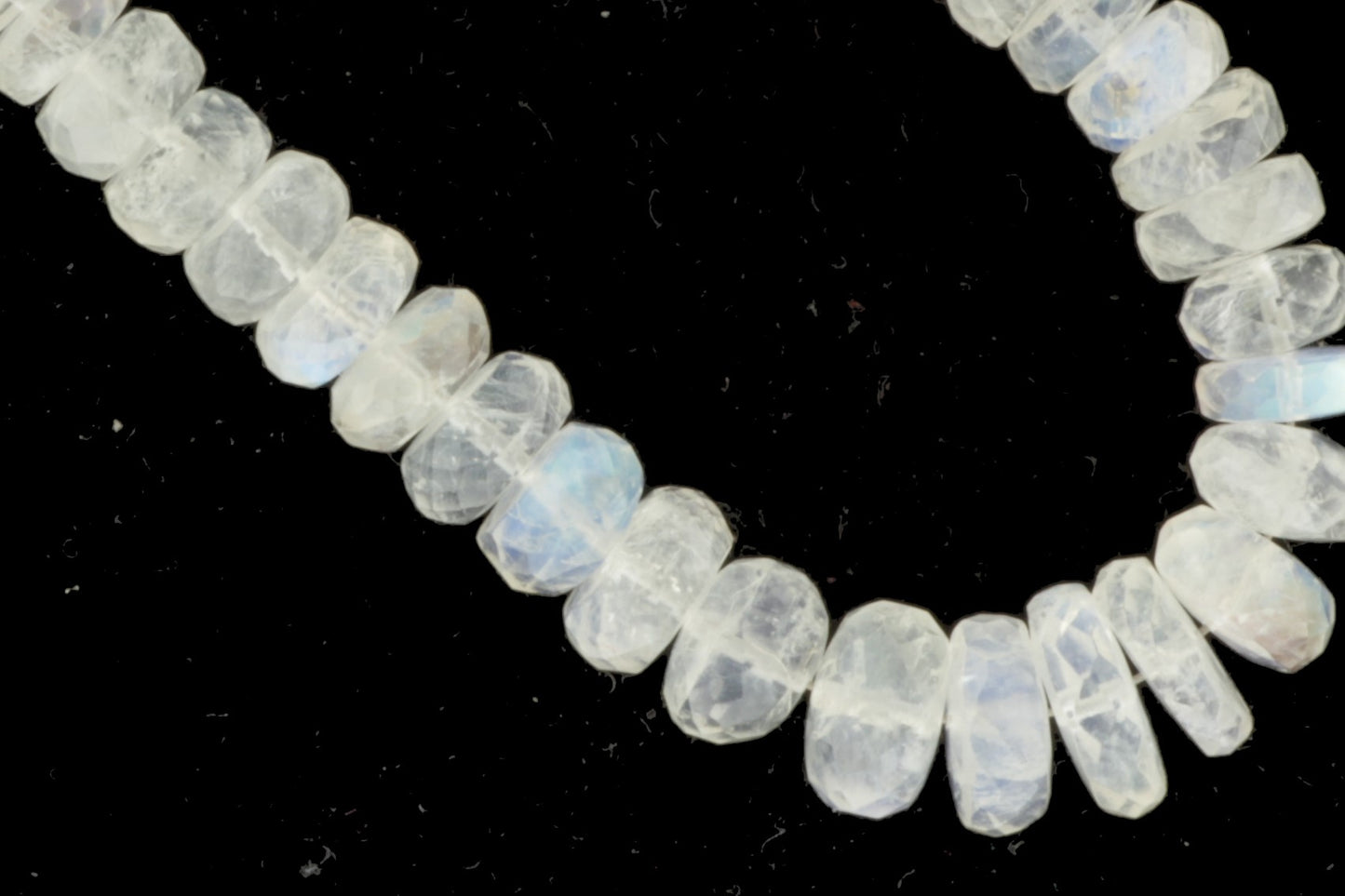 Blue Rainbow Moonstone 5mm Faceted Rondelles