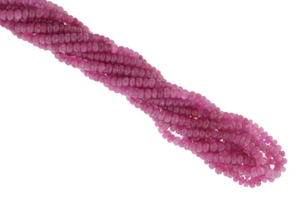 Pink Sapphire 4mm Faceted Rondelles