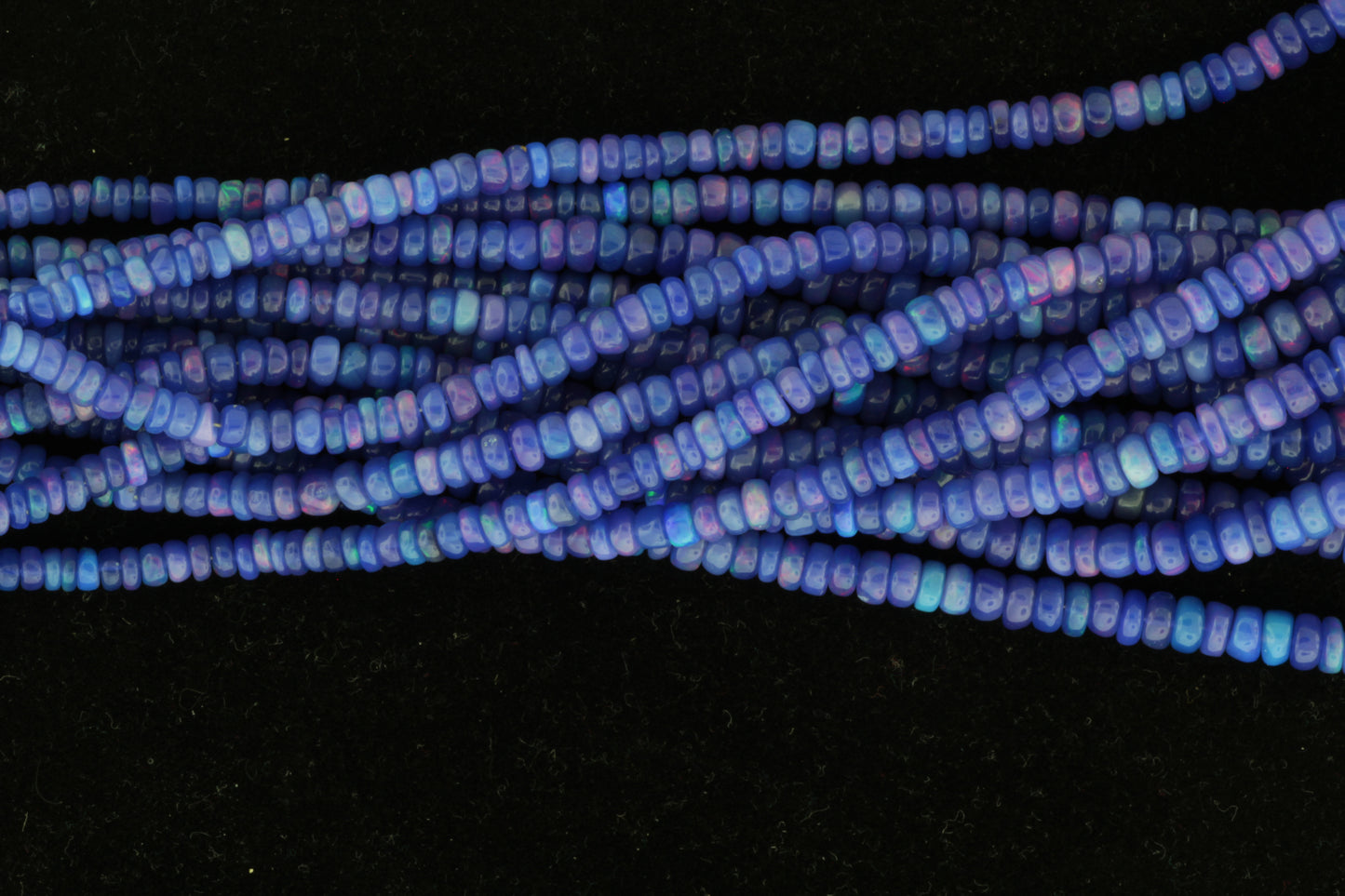 Purple Ethiopian Opal 3mm Smooth Rondelles