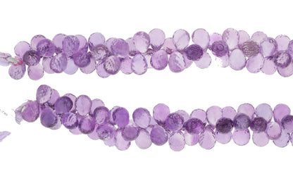 Pink Amethyst 10x7mm Faceted Teardrop Briolettes