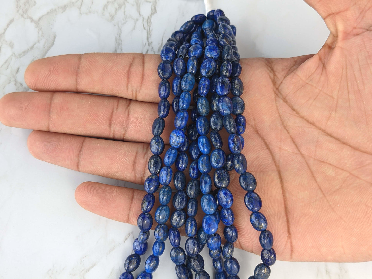 Royal Blue Lapis Lazuli 9x7mm Smooth Ovals