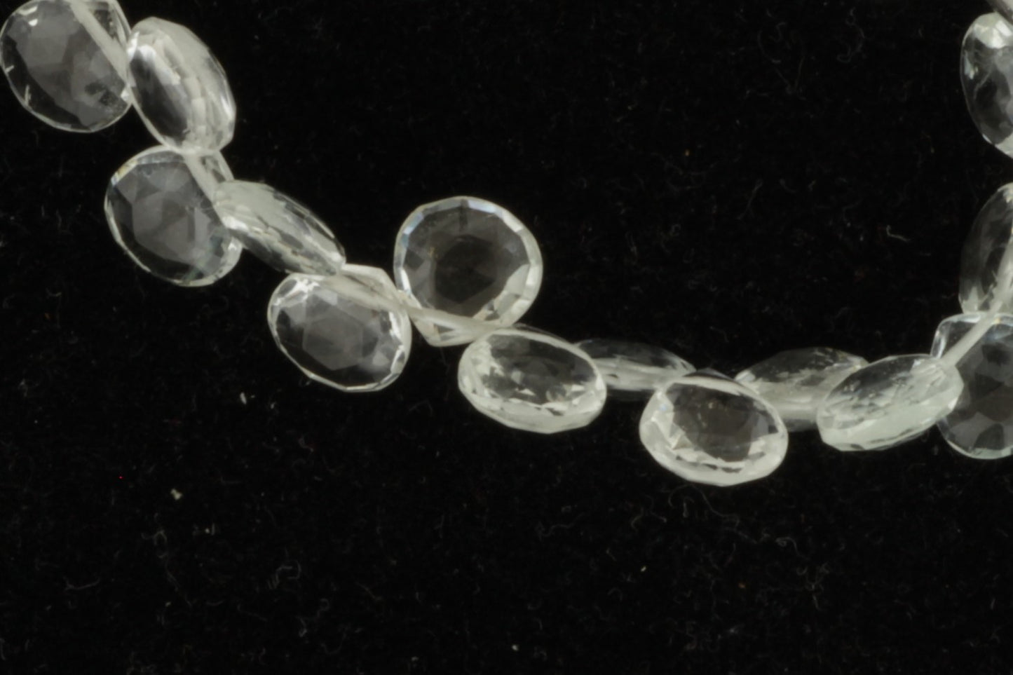 White Topaz 7mm Faceted Heart Shaped Briolettes