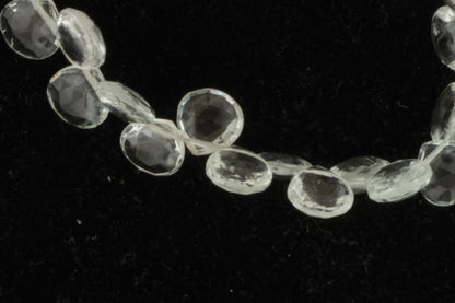 White Topaz 7mm Faceted Heart Shaped Briolettes