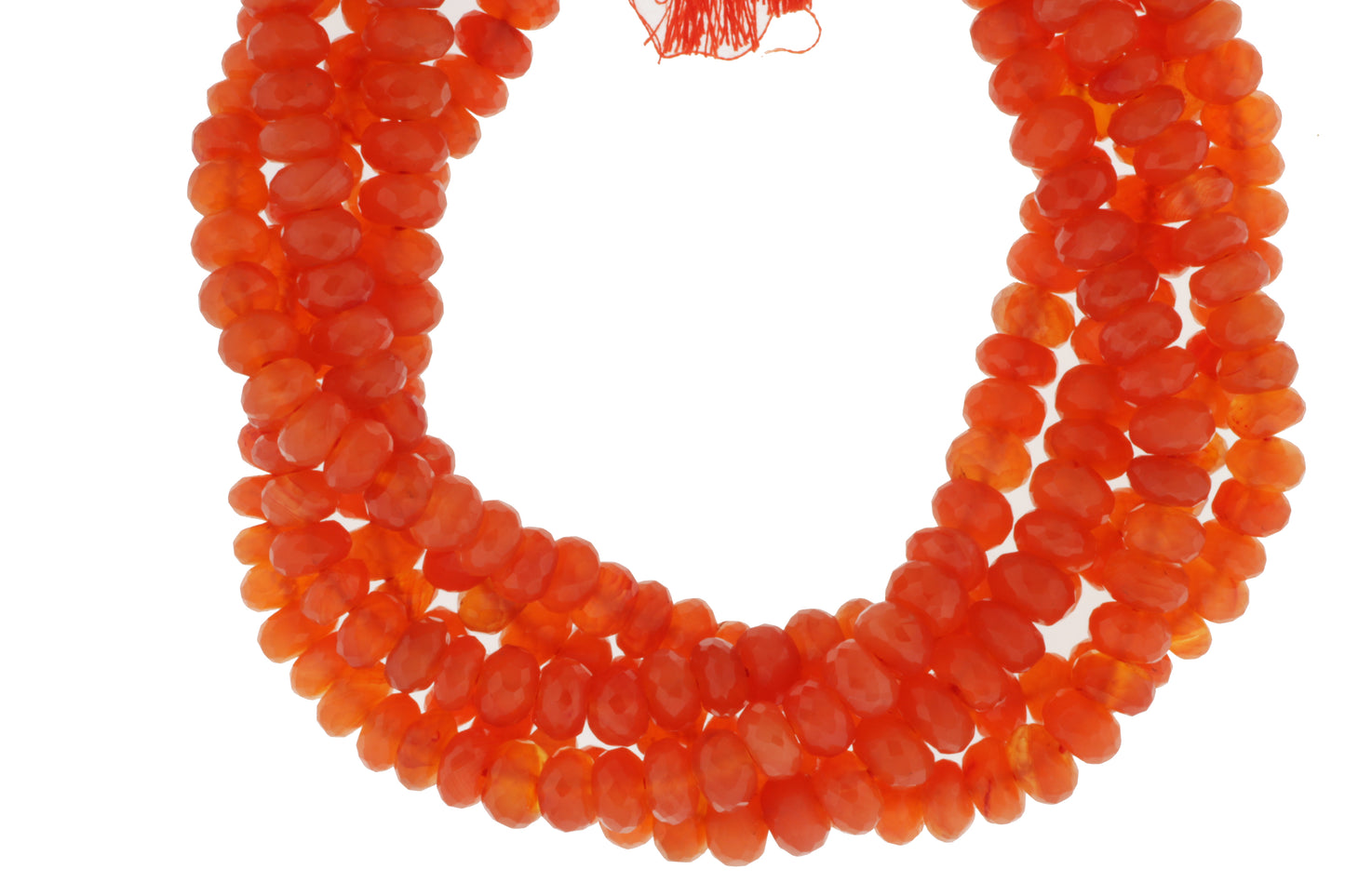 Orange Carnelian 8mm Faceted Rondelles
