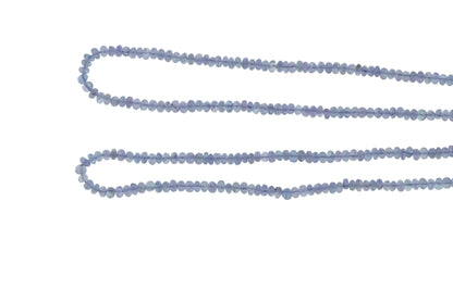 Blue Tanzanite 3mm Smooth Rondelles