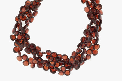 Red Garnet 6mm Faceted Heart Shaped Briolettes