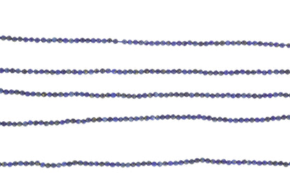 Dark Blue Lapis Lazuli 2.5mm Faceted Rounds