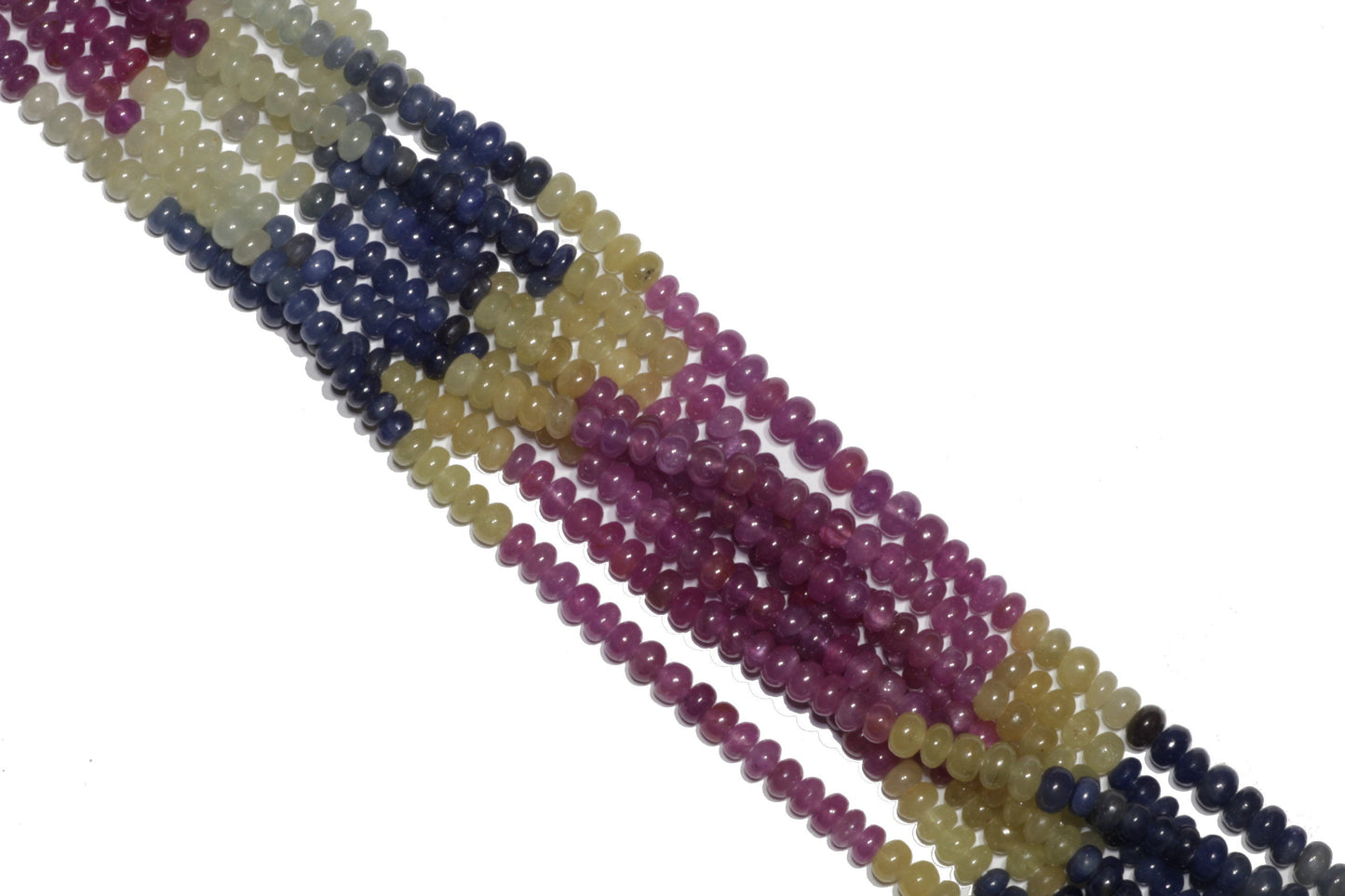 Multi Sapphire 5mm Smooth Rondelles
